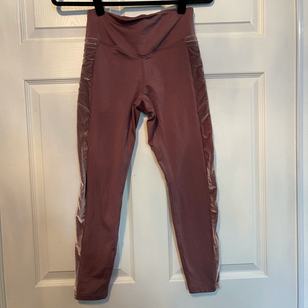 VS PINK cozy velvet/velour leggings